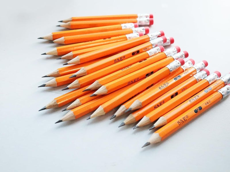SKKSTATIONERY Half Pencils with Eraser Tops, Golf Pencils, 4 inch, Classroom, Pew - #2 HB, Hexagon, Pre-sharpened, Back to school, 96/Box. - Image 3